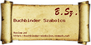 Buchbinder Szabolcs névjegykártya
